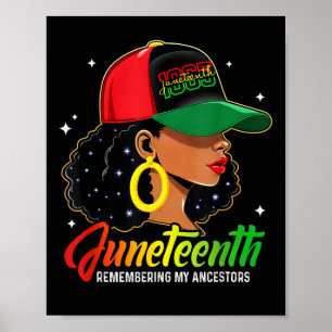 Juneteenth: Gedenken an meine Vorfahren Schwarze F Poster