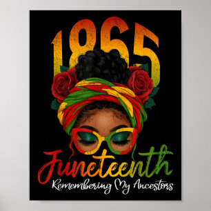 Juneteenth: Gedenken an meine Vorfahren Schwarze F Poster