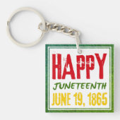 Juneteenth-Geschenk Juneteenth Quadrat Acryl-Schlü Schlüsselanhänger (Vorderseite)