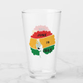 Juneteenth Glass - Afro Woman Glas (Rückseite)