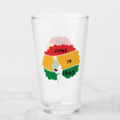 Juneteenth Glass - Afro Woman Glas (Vorderseite)