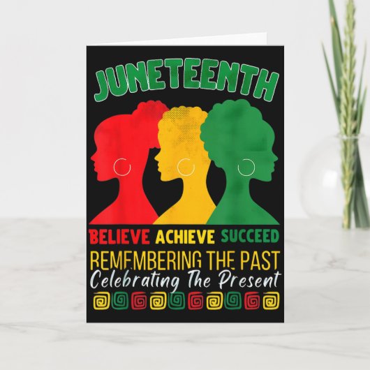 Juneteenth Glauben Erreichen Erfolg Afro Schwarze  Karte (Vorderseite)