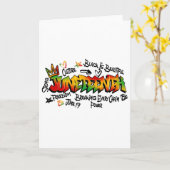 Juneteenth-Graffiti Afroamerikanische Schwarze Ges Karte (Gelbe Blume)