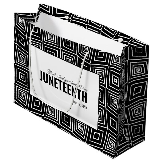 JUNETEENTH GROßE GESCHENKTÜTE (Vorderseite Schrägansicht)