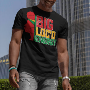 Juneteenth Große Loc'd Energie Schwarze Freiheit T-Shirt