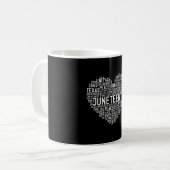 Juneteenth Heart Black History Afro American Afric Kaffeetasse (Vorderseite Links)