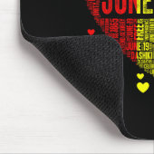 Juneteenth Heart Black History Afro American Afric Mousepad (Ecke)