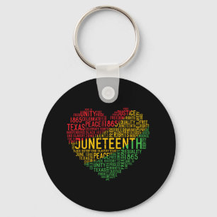 Juneteenth Heart Black History Afro American Afric Schlüsselanhänger