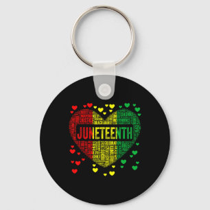 Juneteenth Heart Black History Afro American Afric Schlüsselanhänger