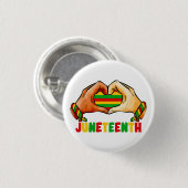 Juneteenth Heart Button (Vorne & Hinten)
