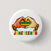 Juneteenth Heart Button (Vorderseite)