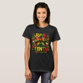 Juneteenth Heart Drum Sommer T-Shirt (Vorne ganz)