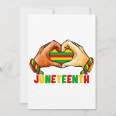 Juneteenth Heart Einladung (Rückseite)