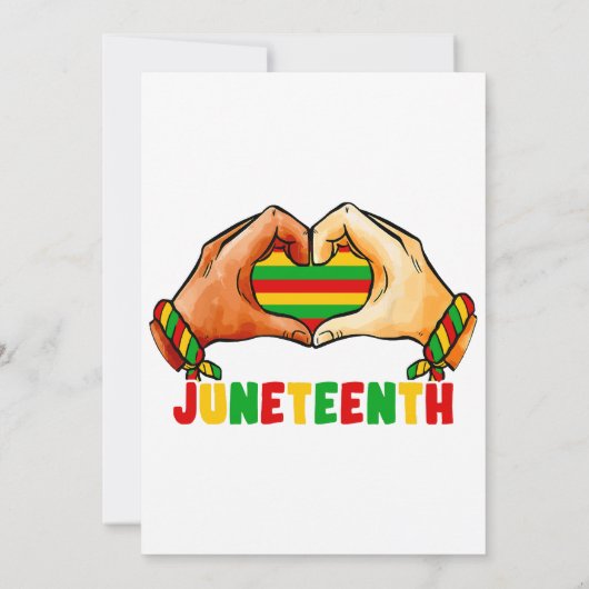 Juneteenth Heart Einladung (Rückseite)