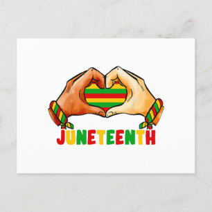 Juneteenth Heart Feiertagspostkarte