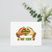 Juneteenth Heart Feiertagspostkarte (Stehend Vorderseite)