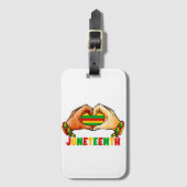 Juneteenth Heart Gepäckanhänger (Vorderseite Vertikal)