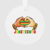 Juneteenth Heart Juneteenth Heart Ornament (Rückseite)