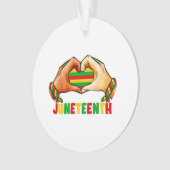 Juneteenth Heart Juneteenth Heart Ornament (Vorderseite)