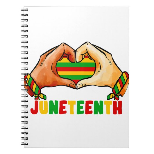 Juneteenth Heart Notizblock (Vorderseite)
