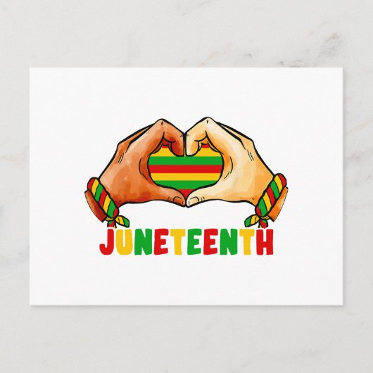 Juneteenth Heart Postkarte (Vorderseite)