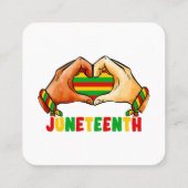 Juneteenth Heart Quadratische Visitenkarte (Rückseite)