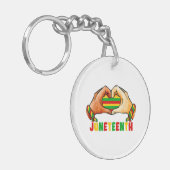 Juneteenth Heart Schlüsselanhänger (Vorderseite links)