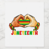 Juneteenth Heart Weinetikett (Einzelnes Label)