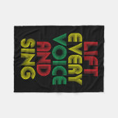 Juneteenth Hebe jede Stimme Sing Black History Mon Fleecedecke (Vorderseite (Horizontal))