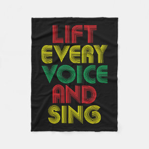 Juneteenth Hebe jede Stimme Sing Black History Mon Fleecedecke