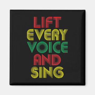 Juneteenth Hebe jede Stimme Sing Black History Mon Magnet