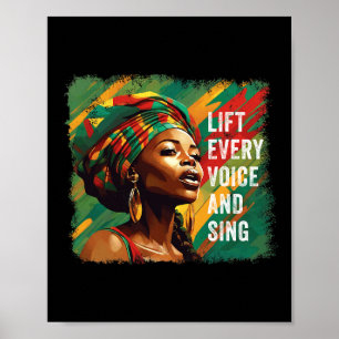 Juneteenth Hebe jede Stimme Sing Black History Mon Poster