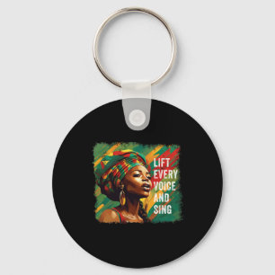 Juneteenth Hebe jede Stimme Sing Black History Mon Schlüsselanhänger