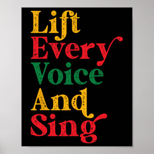 Juneteenth Hebt jede Stimme Sing Black History Mon Poster