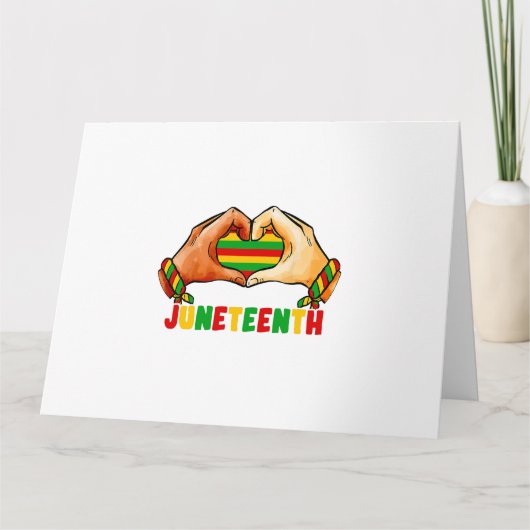 Juneteenth Herz Karte (Vorderseite)