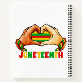 Juneteenth Herz Notizblock (Rückseite)