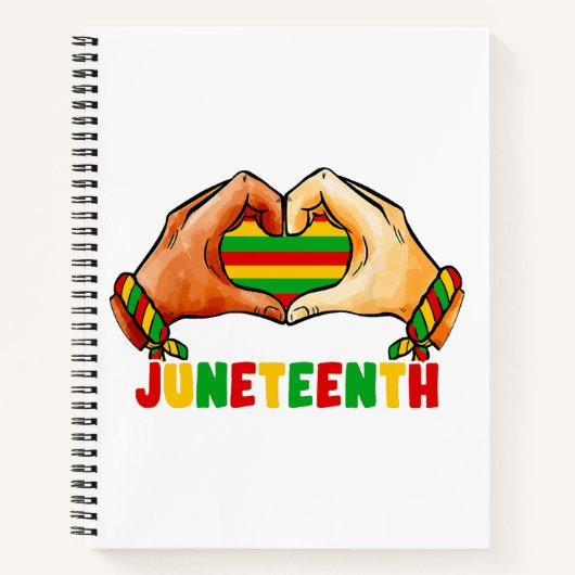 Juneteenth Herz Notizblock (Vorderseite)