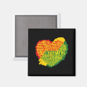Juneteenth Herz schwarze Geschichte afroamerikanis Magnet (Vorderseite/Rückseite)