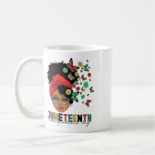 Juneteenth History Freedom Butterfly Melanie Black Kaffeetasse (Links)