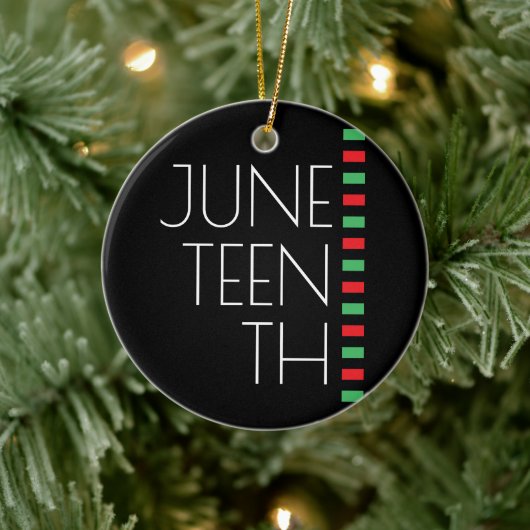 Juneteenth Holiday Keramik Ornament (Baum)