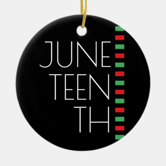 Juneteenth Holiday Keramik Ornament (Vorne)