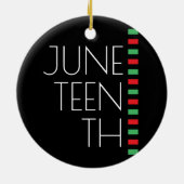 Juneteenth Holiday Keramik Ornament (Hinten)