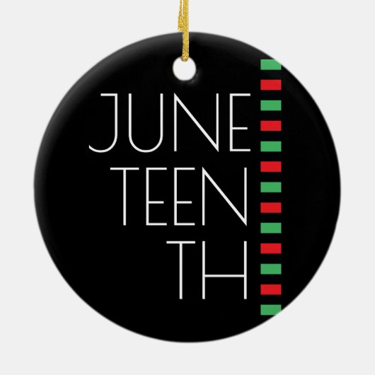 Juneteenth Holiday Keramik Ornament (Hinten)
