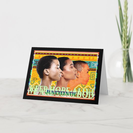 Juneteenth Hope & Heritage  Feiertagskarte (Vorderseite)