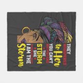 Juneteenth I bin der Sturm Melanin Black Girl Fleecedecke (Vorderseite (Horizontal))