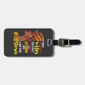 Juneteenth I bin der Sturm Melanin Black Girl Gepäckanhänger (Vorderseite horizontal)