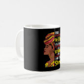 Juneteenth I bin der Sturm Melanin Black Girl Kaffeetasse (Vorderseite Links)