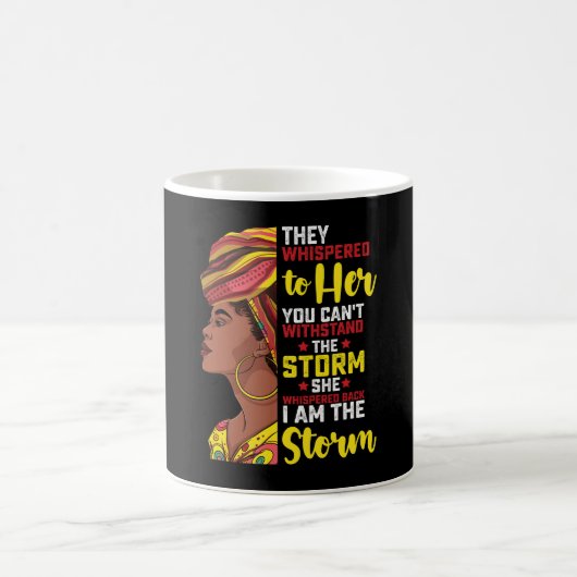 Juneteenth I bin der Sturm Melanin Black Girl Kaffeetasse (Mittel)