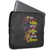 Juneteenth I bin der Sturm Melanin Black Girl Laptopschutzhülle (Vorne Rechts)