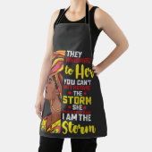 Juneteenth I bin der Sturm Melanin Black Girl Schürze (InSitu)